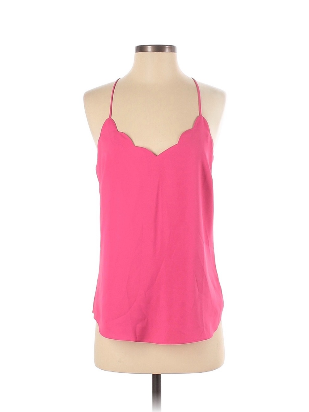 J. Crew Hot Pink Scallop-Edge Camisole